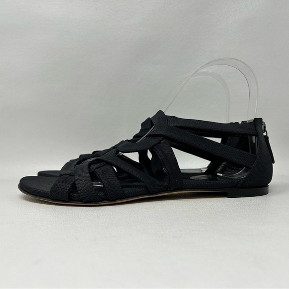 Casadei Black Strappy Open toe flats, Women’s Size 7.5 - Picture 4 of 13